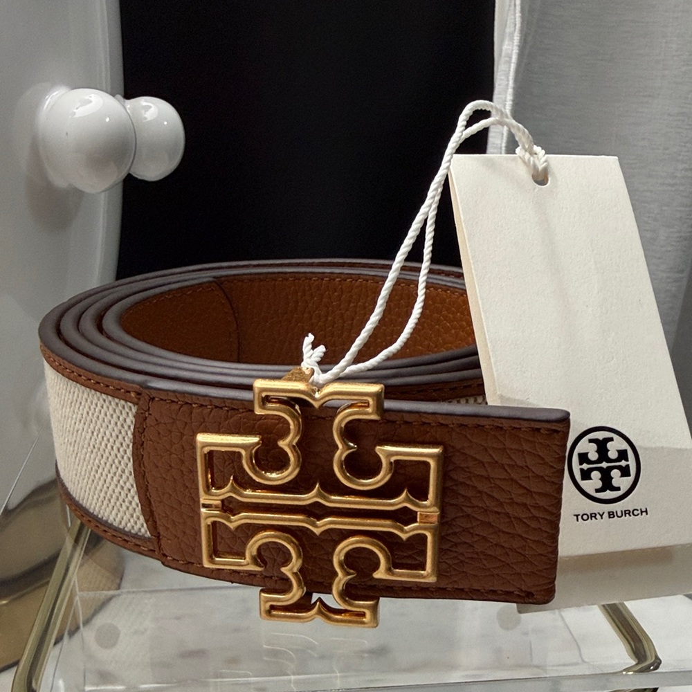 Tory Burch Brown and Gold Belt.